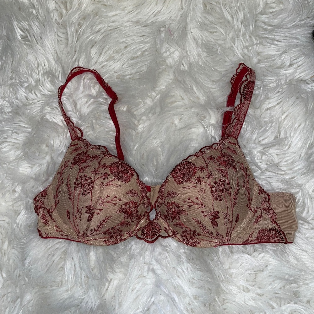 Soma Bra wild flower embroidered push-up size 34A NWT